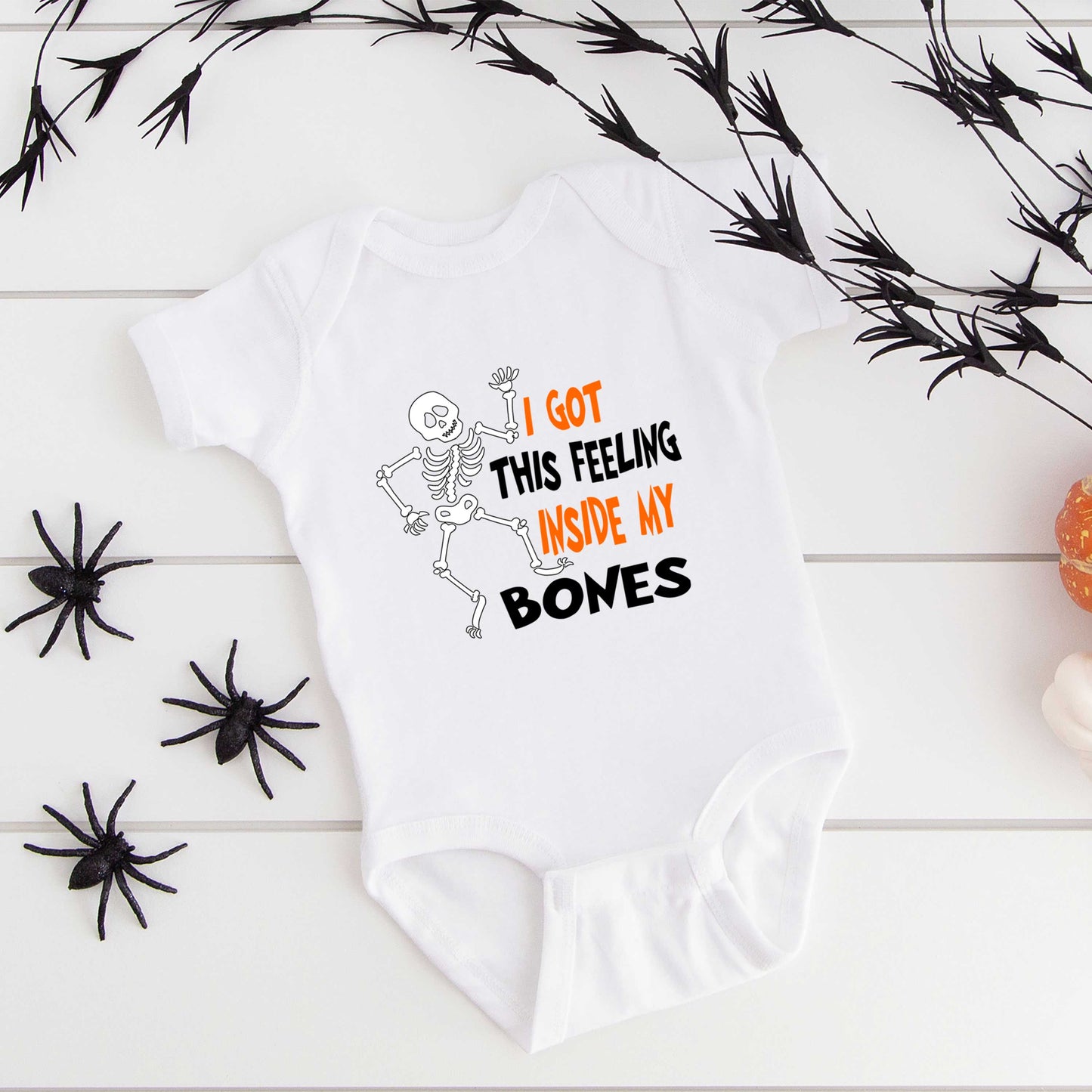 I Got This Feeling Skeleton | Baby Graphic Short Sleeve Bodysuit