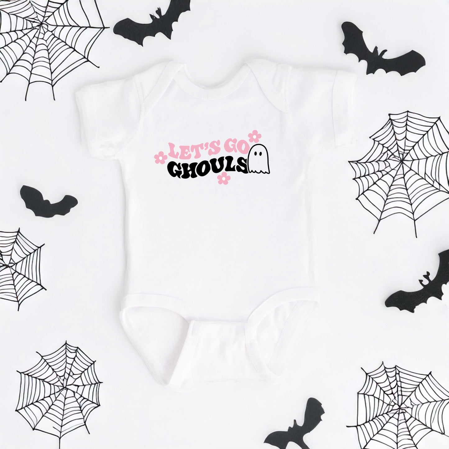 Ghost Let's Go Ghouls | Baby Graphic Short Sleeve Bodysuit