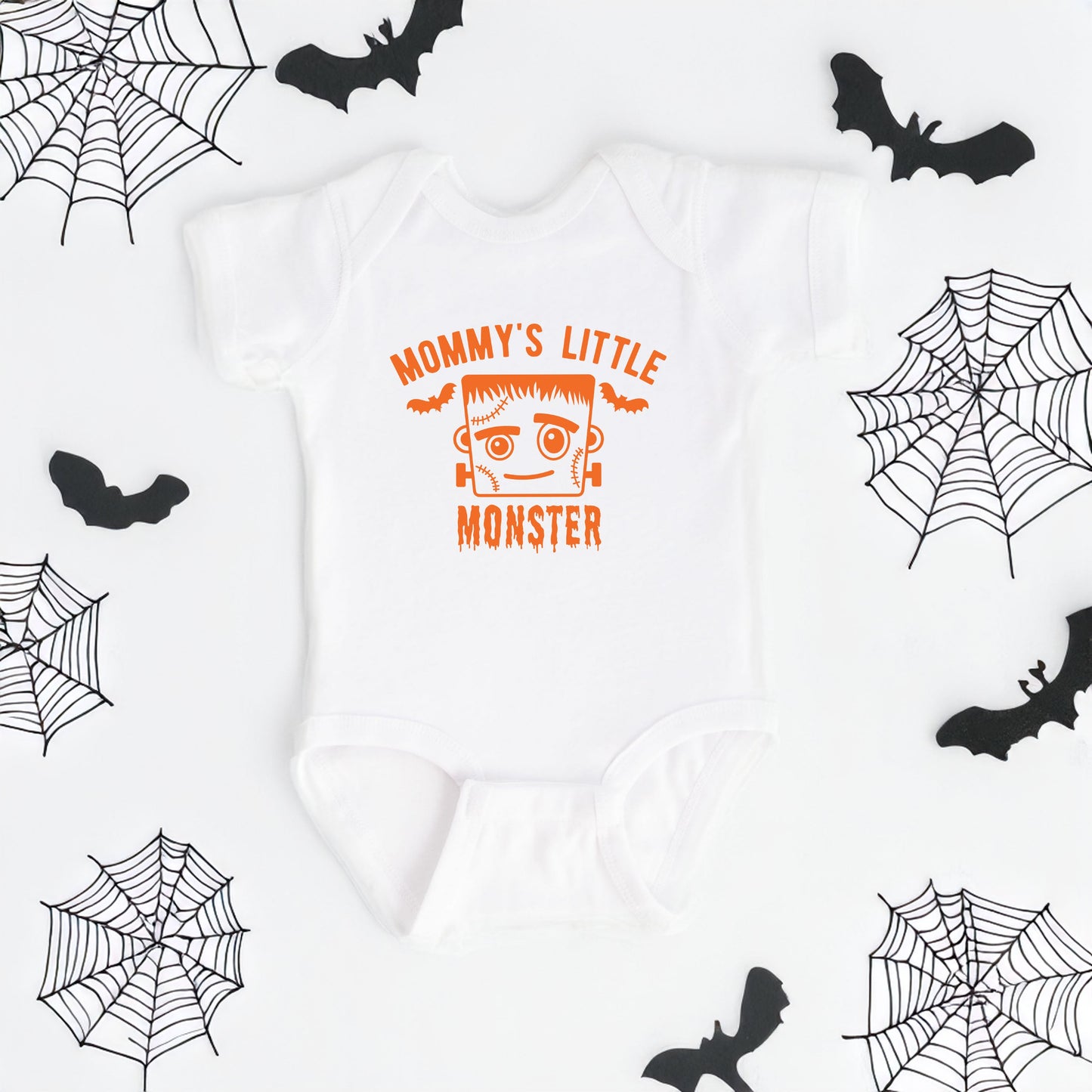 Mommy's Little Monster Boy | Baby Graphic Short Sleeve Bodysuit
