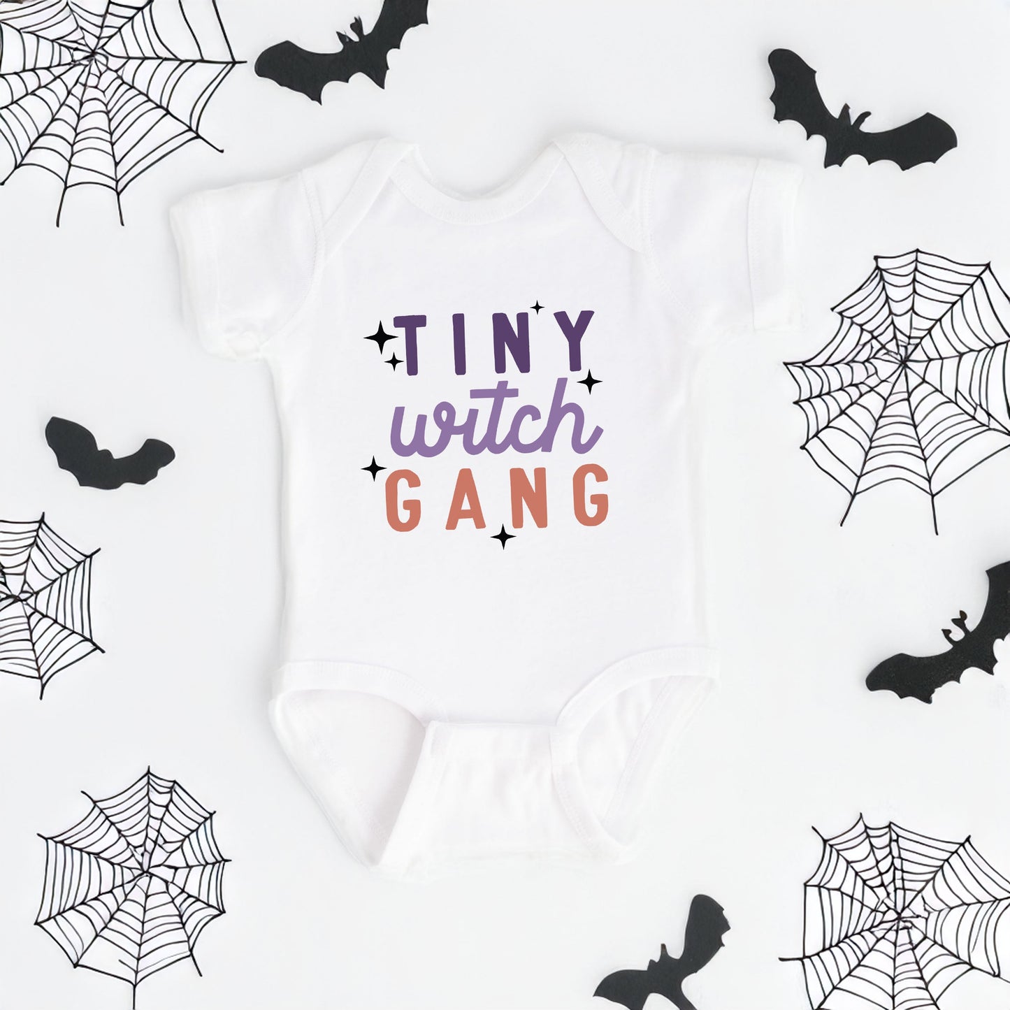 Tiny Witch Gang | Baby Graphic Short Sleeve Bodysuit