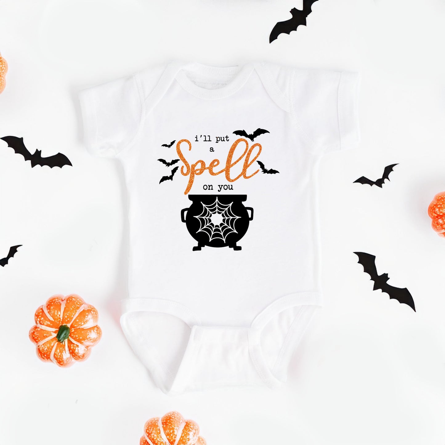 I'll Put A Spell On You Glitter | Baby Graphic Short Sleeve Bodysuit