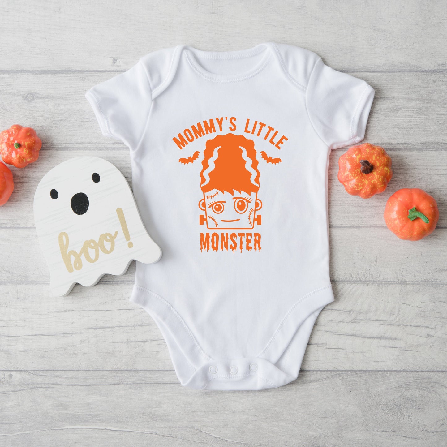 Mommy's Little Monster Girl | Baby Graphic Short Sleeve Bodysuit