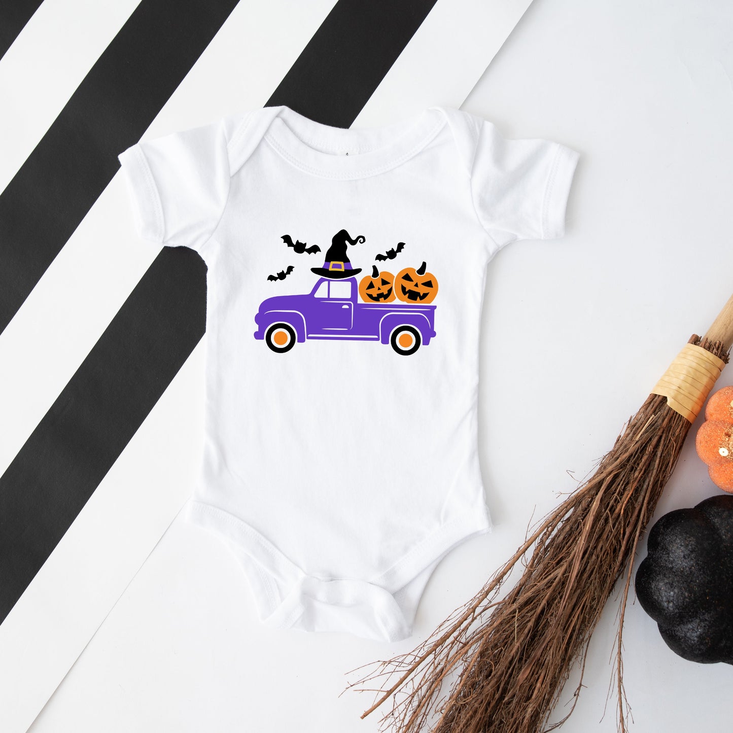 Witch Farm Truck | Baby Graphic Short Sleeve Bodysuit