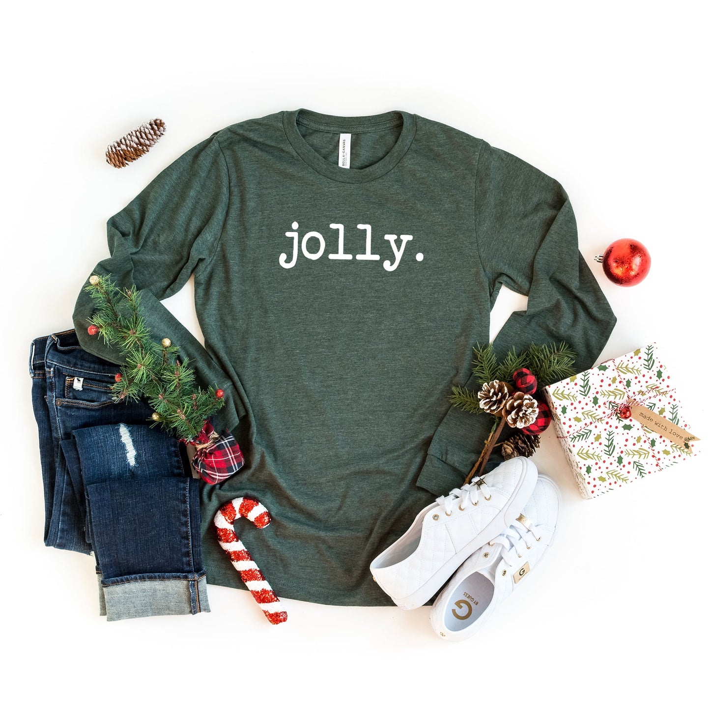 Jolly - Typewriter  | Long Sleeve Crew Neck