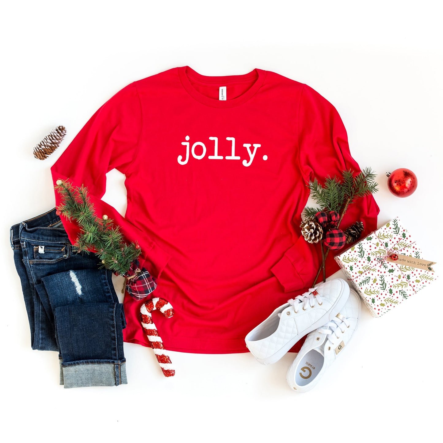 Jolly - Typewriter  | Long Sleeve Crew Neck