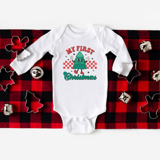 My First Christmas Tree | Baby Graphic Long Sleeve Bodysuit