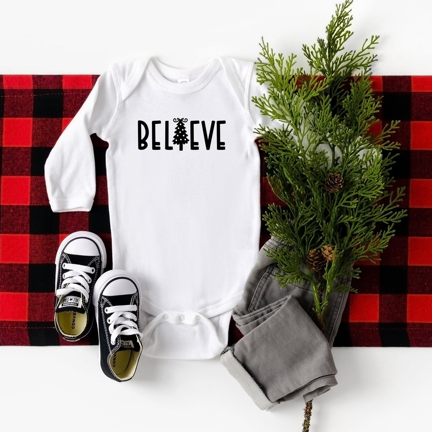 Believe Tree | Baby Long Sleeve Bodysuit