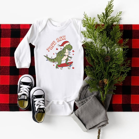 Tree Rex Skateboard | Baby Long Sleeve Bodysuit