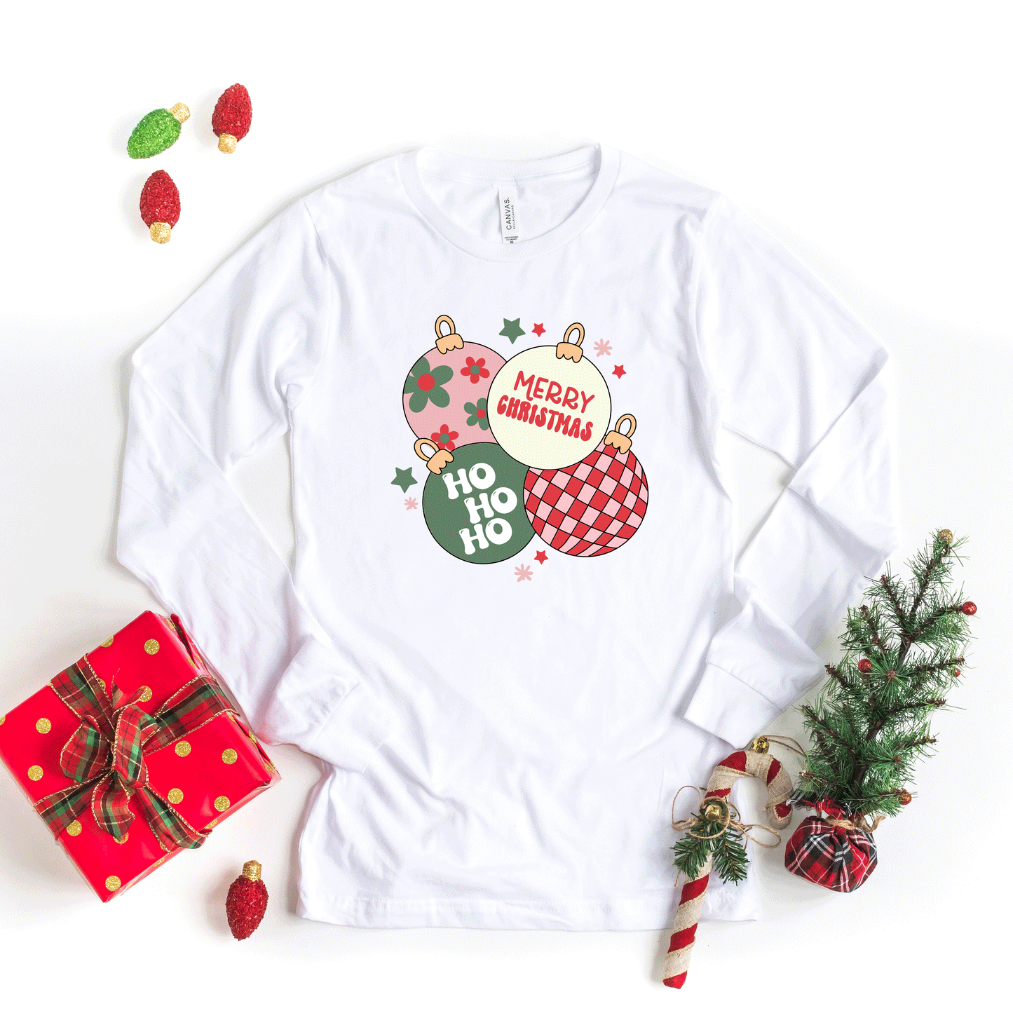 Christmas Ornaments | Long Sleeve Crew Neck