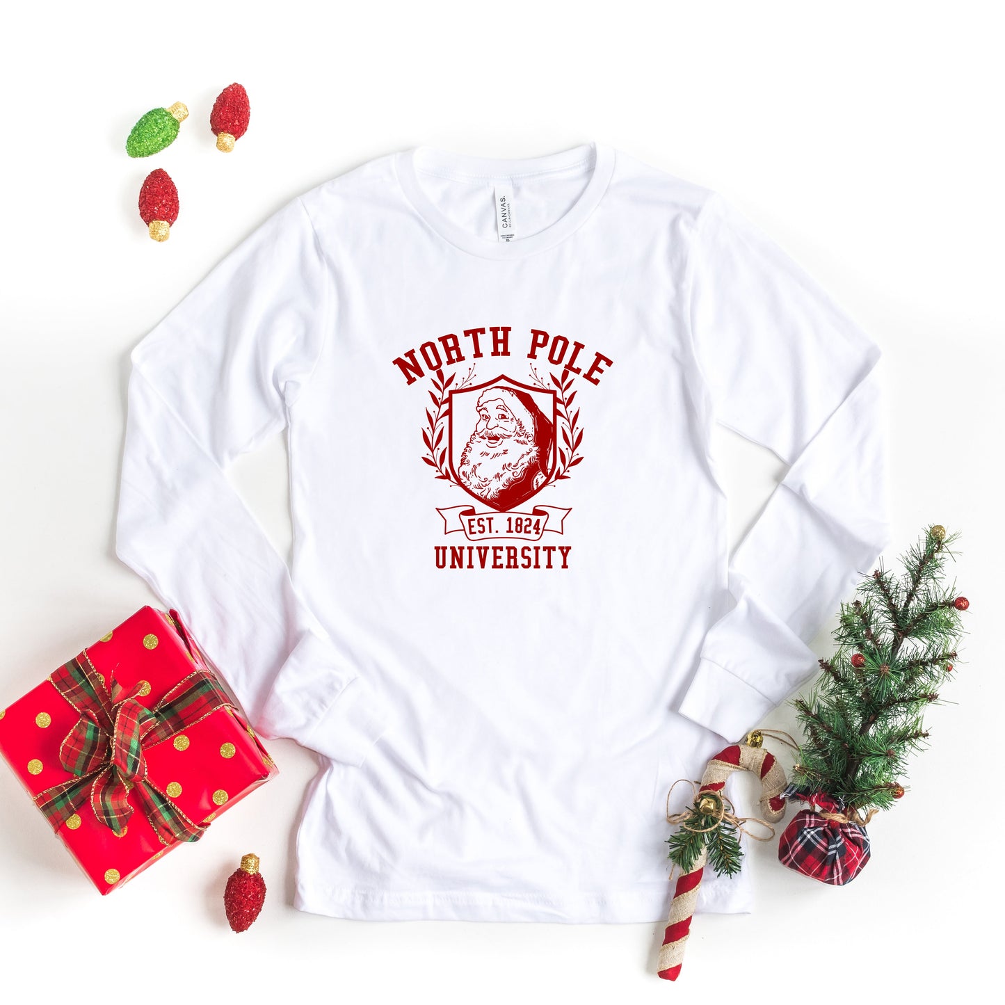 Santa North Pole University | Long Sleeve Crew Neck