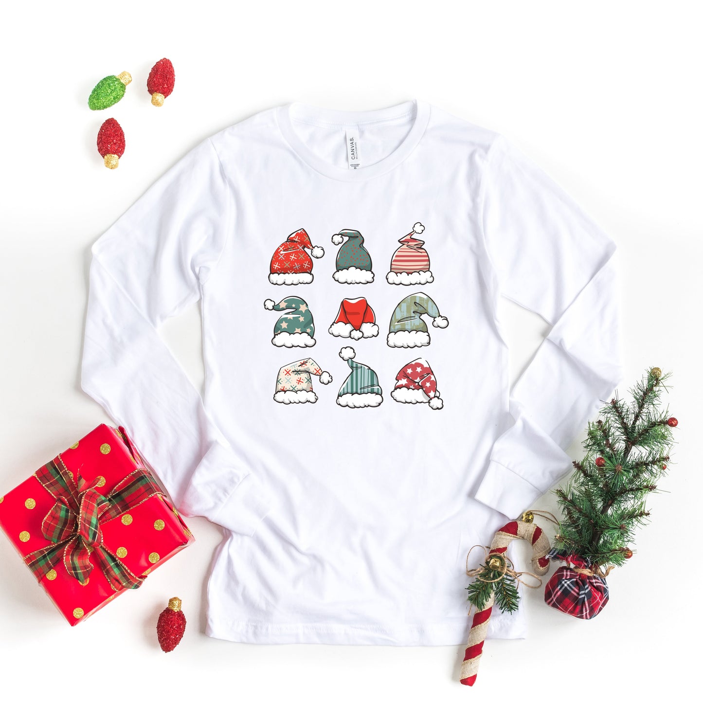 Santa Hat Chart | Long Sleeve Crew Neck