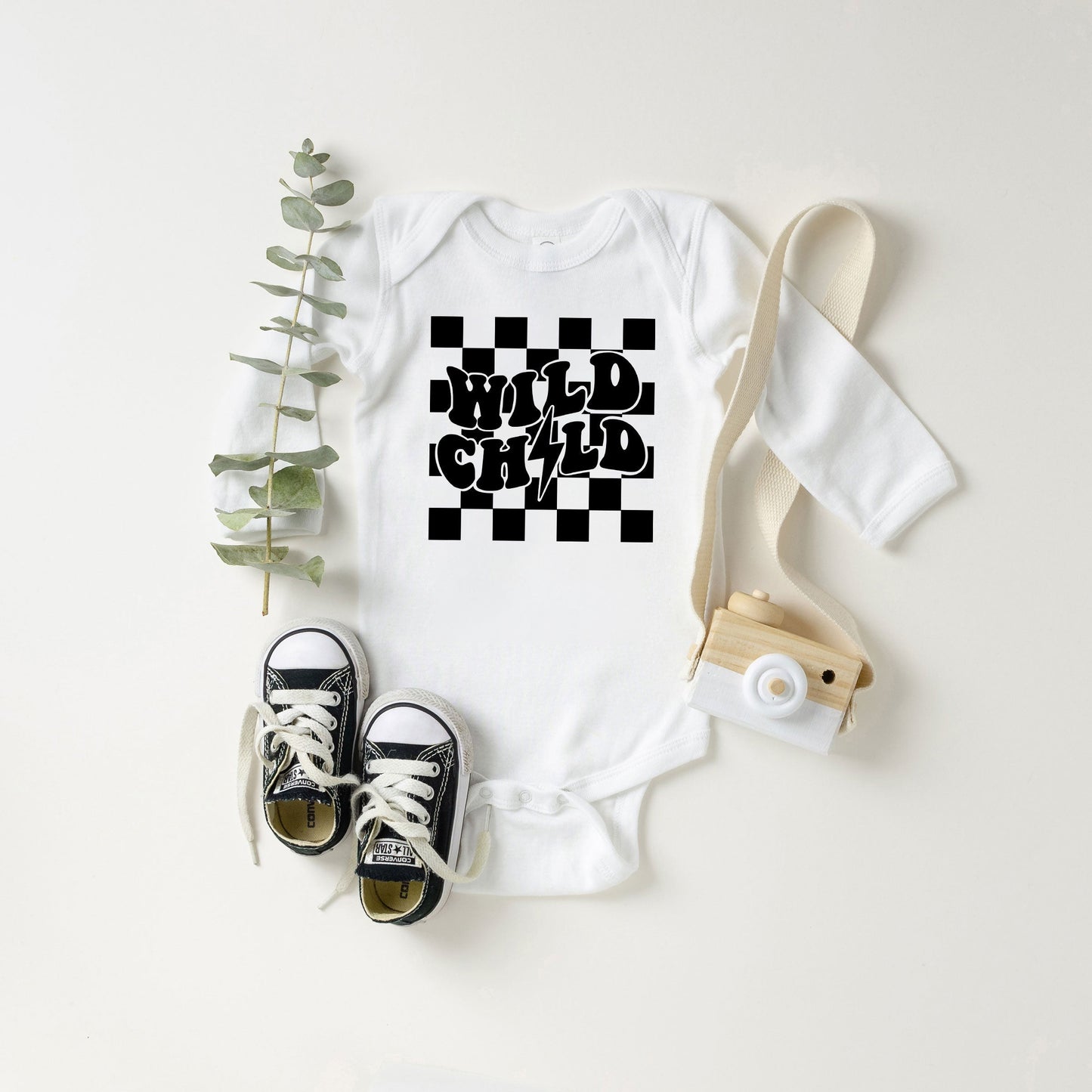 Wild Child Lightning Bolt | Baby Long Sleeve Bodysuit