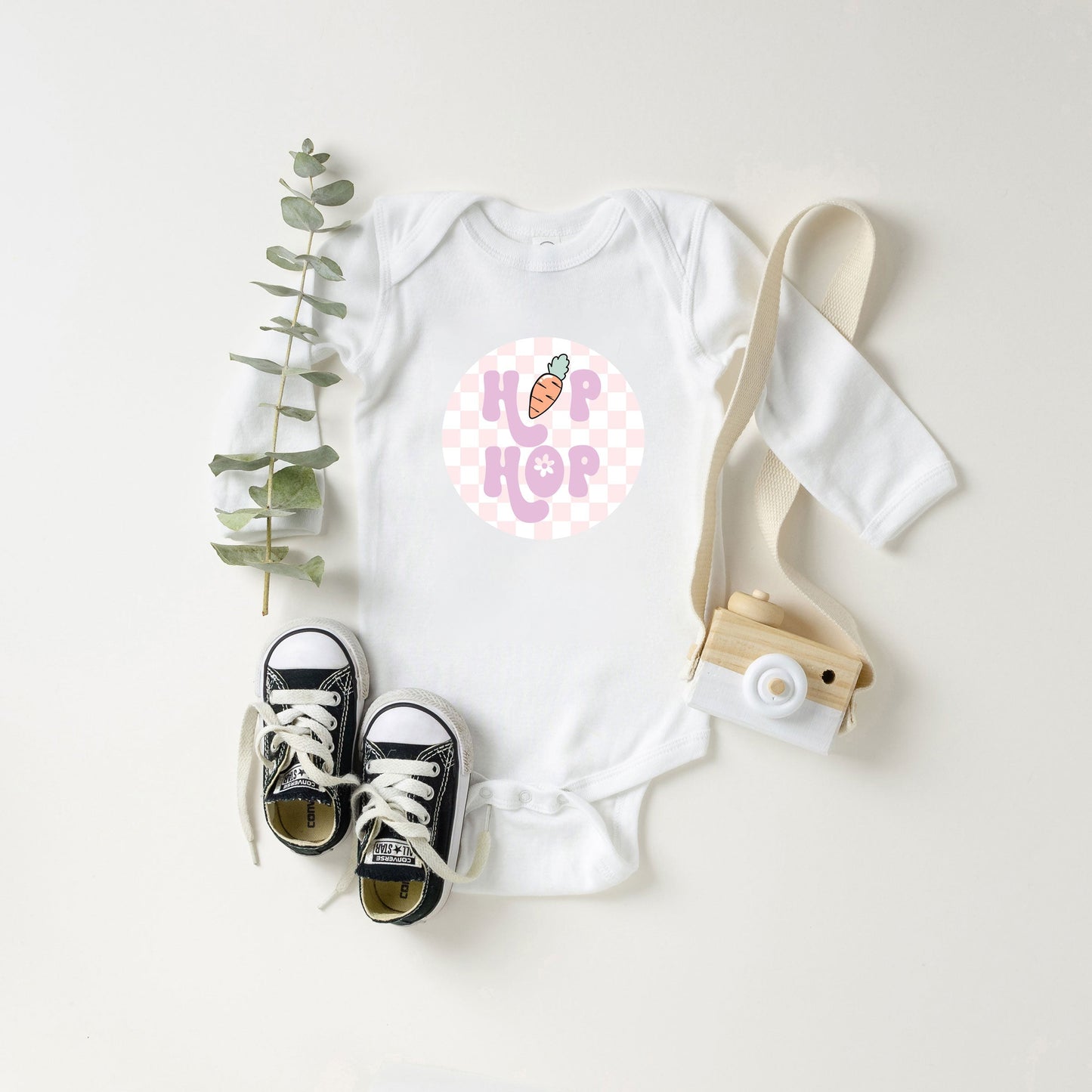 Checkered Hip Hop | Baby Long Sleeve Bodysuit