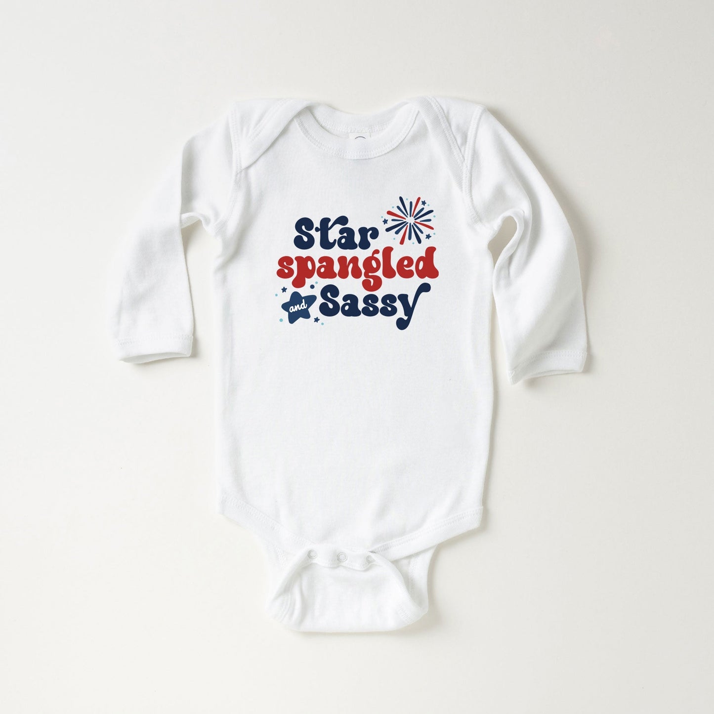Star Spangled Firework | Baby Long Sleeve Bodysuit