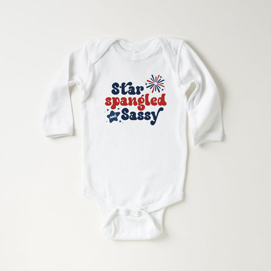 Star Spangled Firework | Baby Long Sleeve Bodysuit