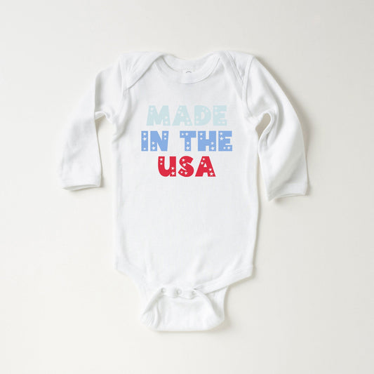 Made In The USA Pastel | Baby Long Sleeve Bodysuit