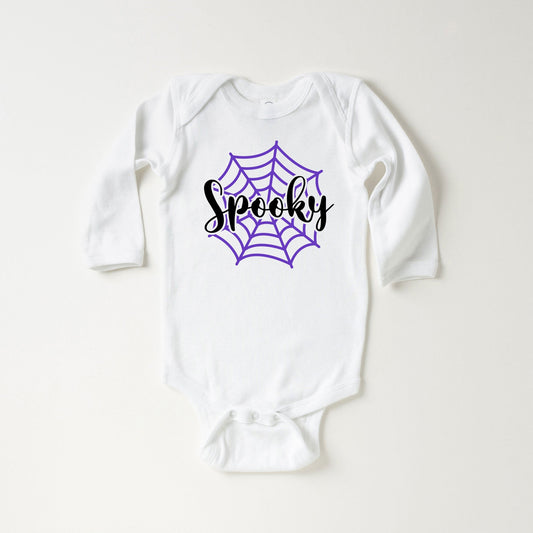 Spooky Web | Baby Graphic Long Sleeve Bodysuit