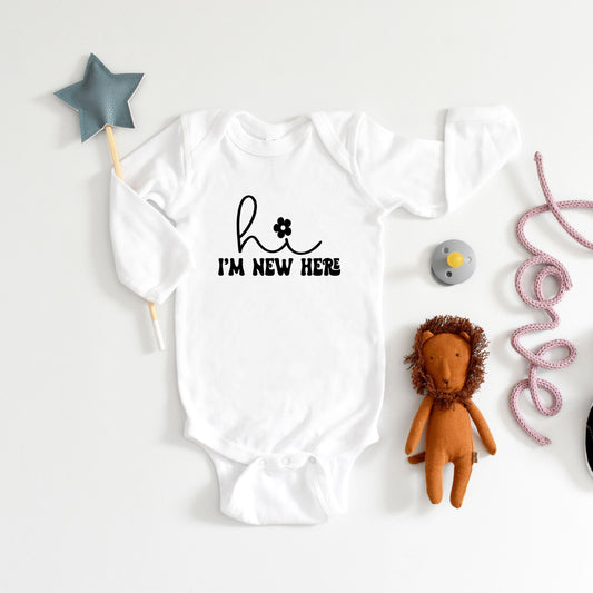 Hi I'm New Here | Baby Long Sleeve Bodysuit
