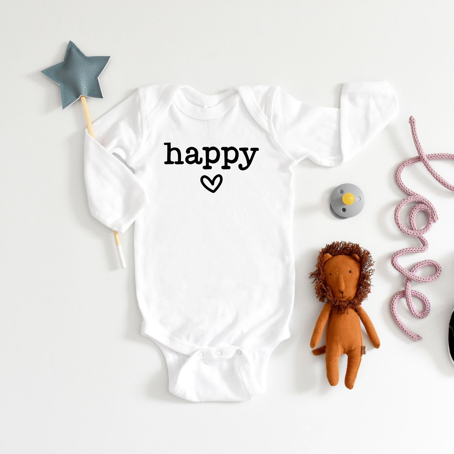Happy Heart | Baby Long Sleeve Bodysuit
