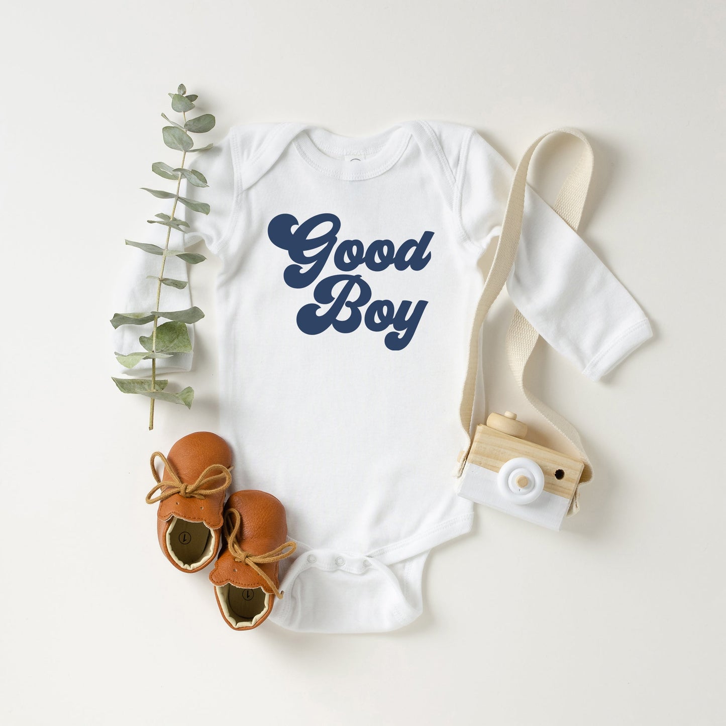 Good Boy Retro | Baby Long Sleeve Bodysuit