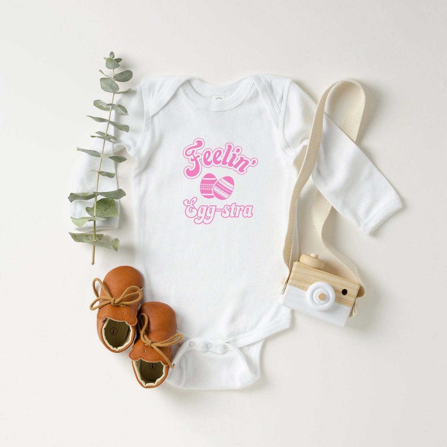 Feelin' Eggstra | Baby Long Sleeve Bodysuit