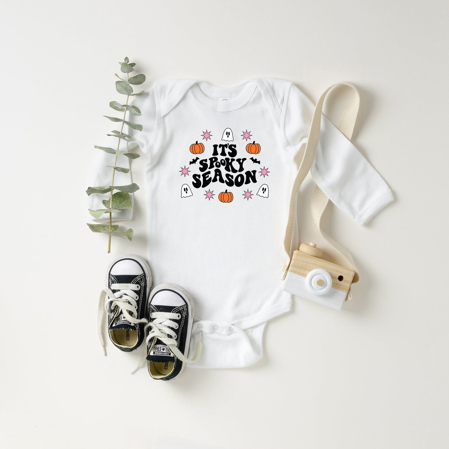 It's Spooky Season Ghost | Baby Long Sleeve Bodysuit
