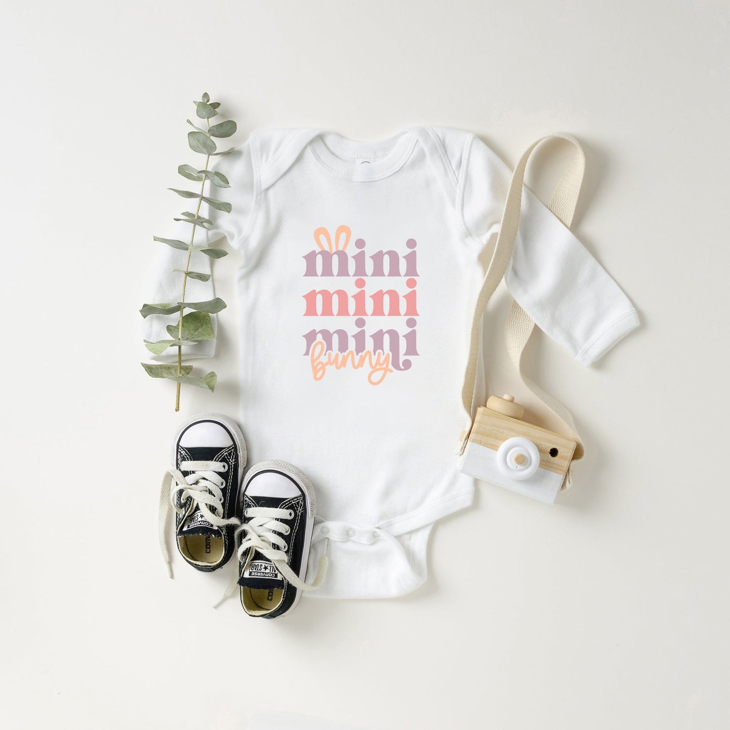 Mini Bunny Stacked | Baby Long Sleeve Bodysuit