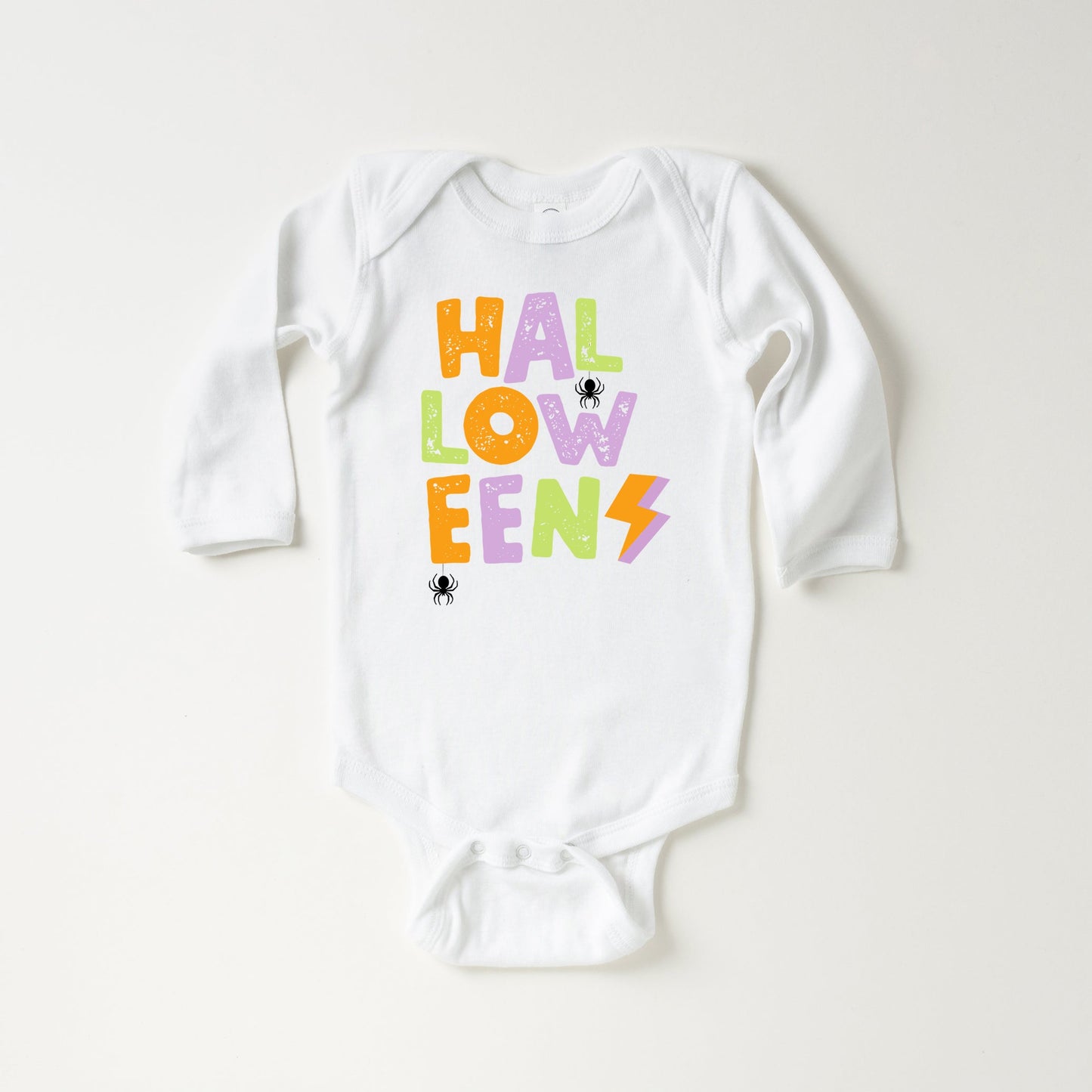 Halloween Lightning Bolt Colorful | Baby Long Sleeve Bodysuit