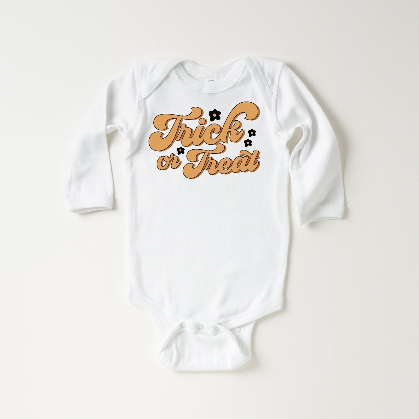 Trick Or Treat Flowers | Baby Long Sleeve Bodysuit