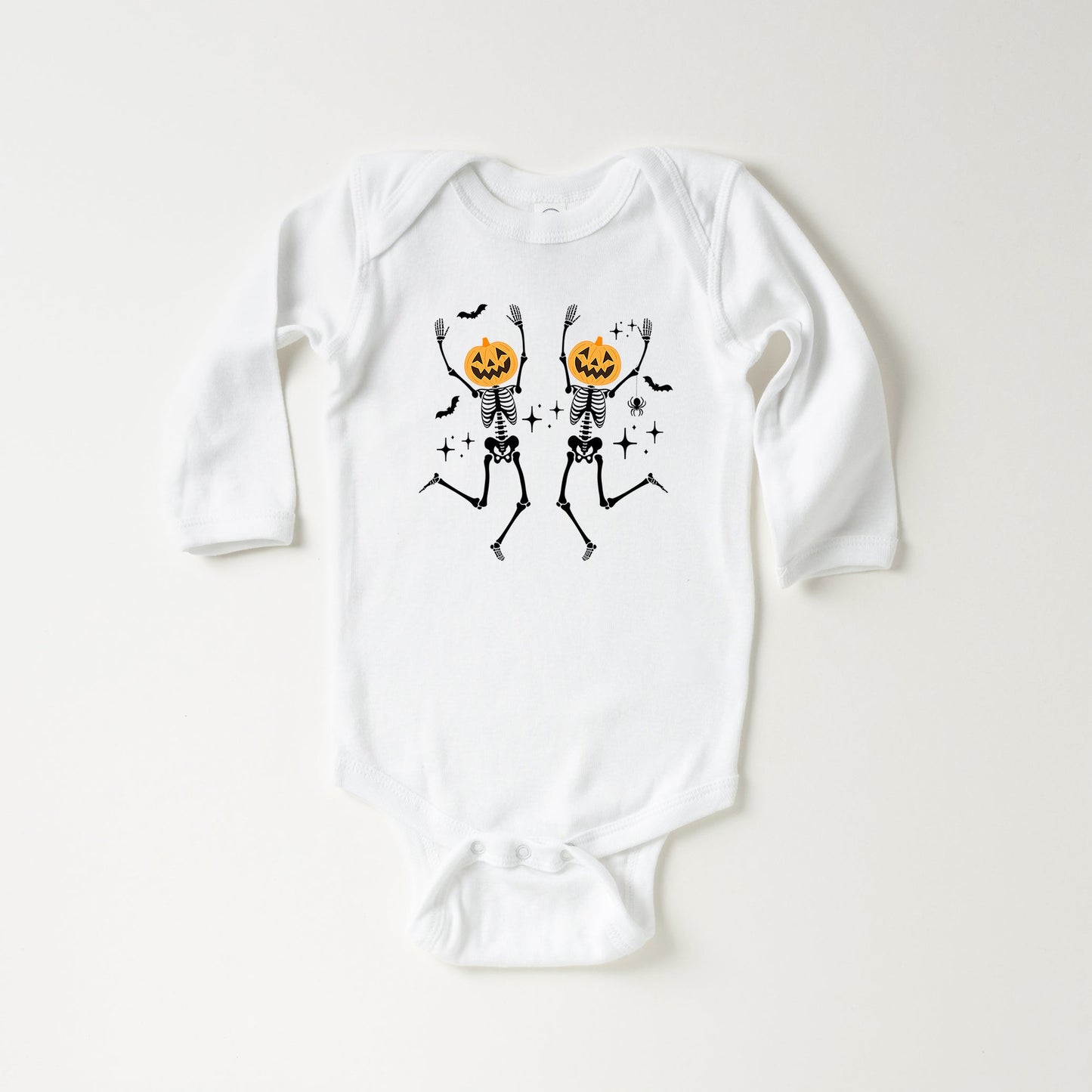Pumpkin Skeleton | Baby Long Sleeve Bodysuit