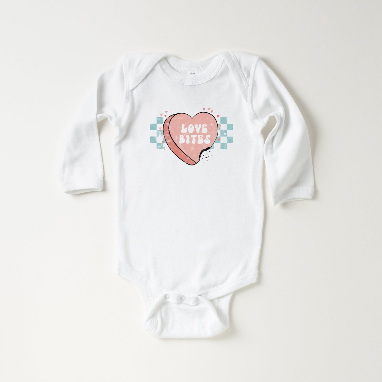 Love Bites Candy Heart | Baby Long Sleeve  Bodysuit