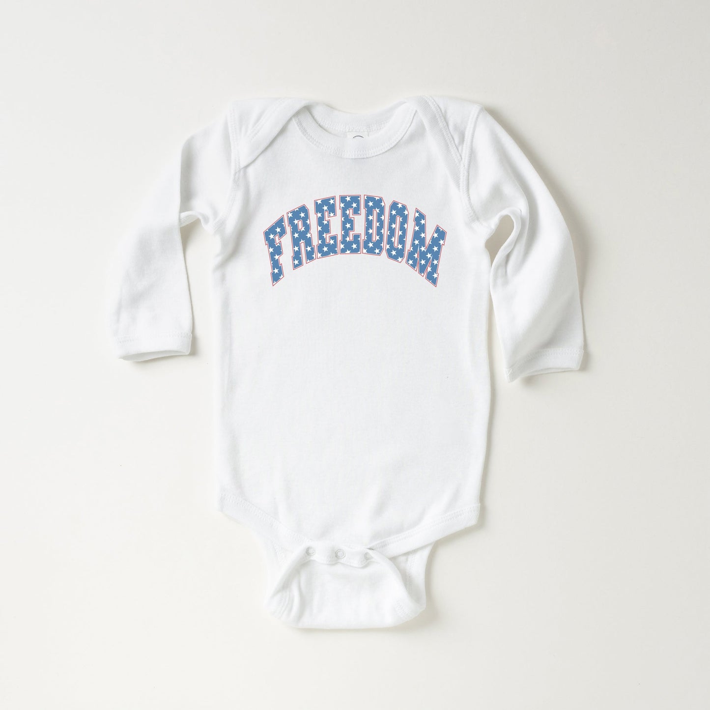Retro Freedom Stars | Baby Long Sleeve Bodysuit