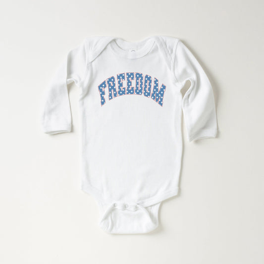 Retro Freedom Stars | Baby Long Sleeve Bodysuit