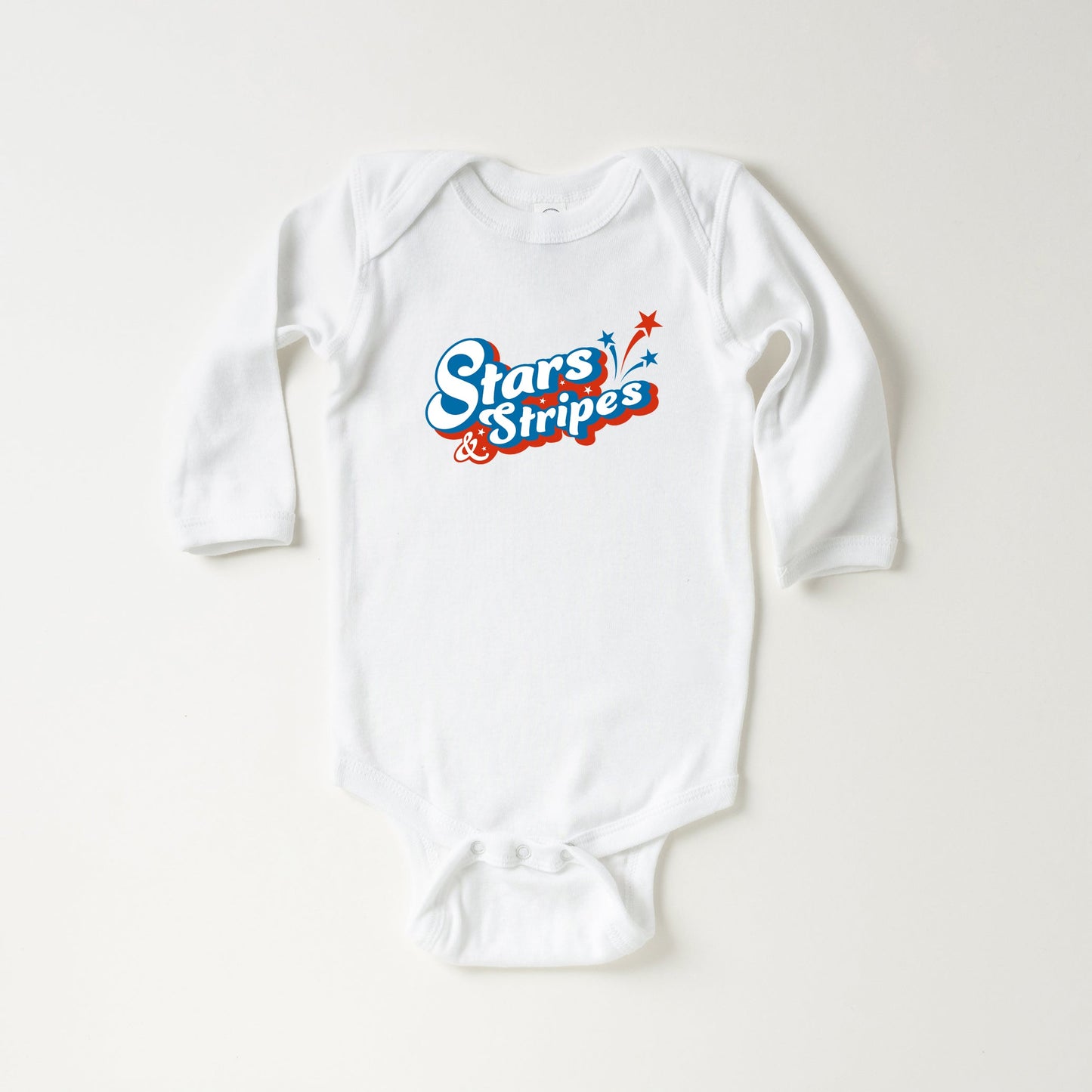 Stars and Stripes Firework | Baby Long Sleeve Bodysuit