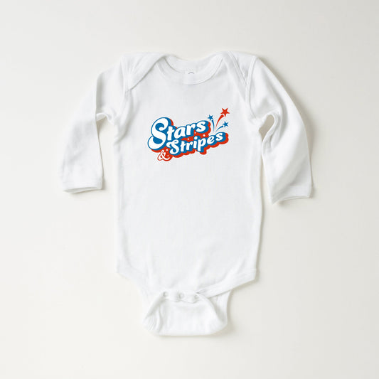 Stars and Stripes Firework | Baby Long Sleeve Bodysuit