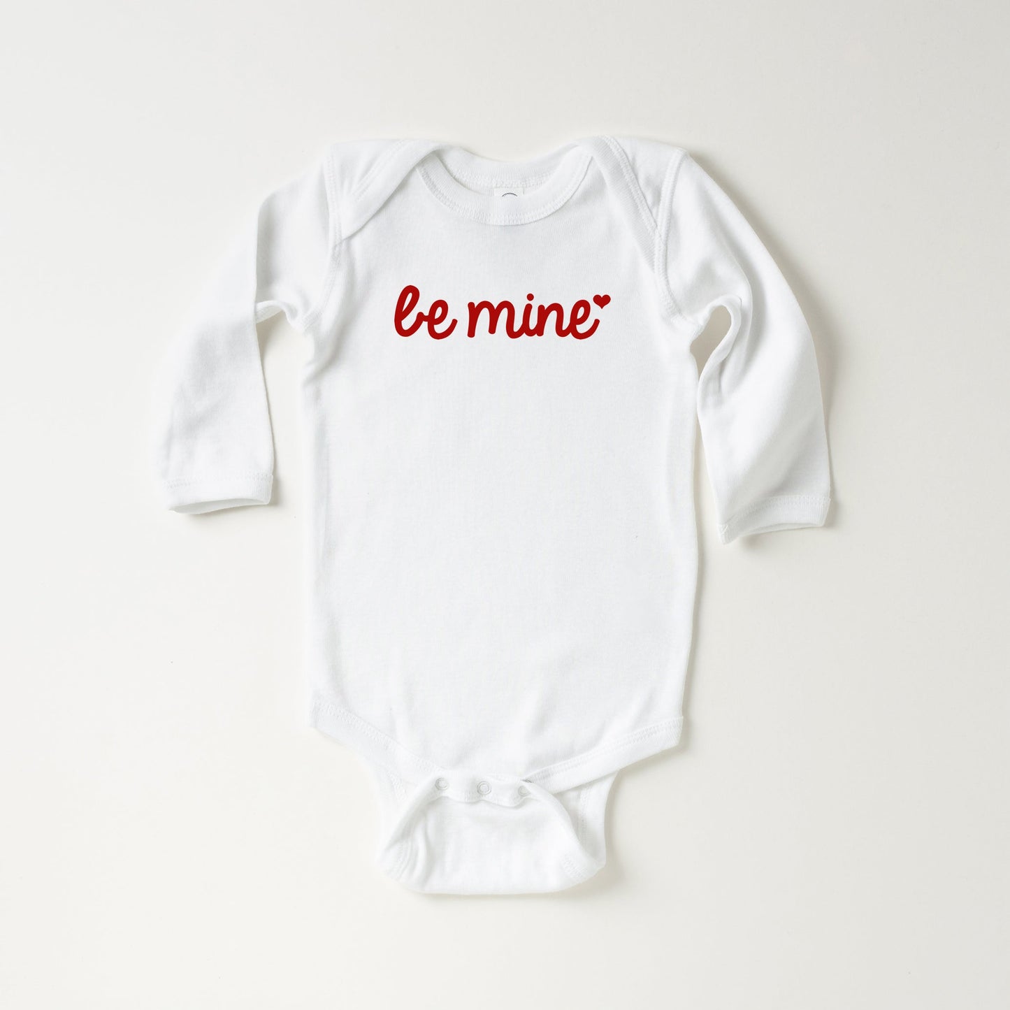 Be Mine Cursive Heart | Baby Long Sleeve Bodysuit