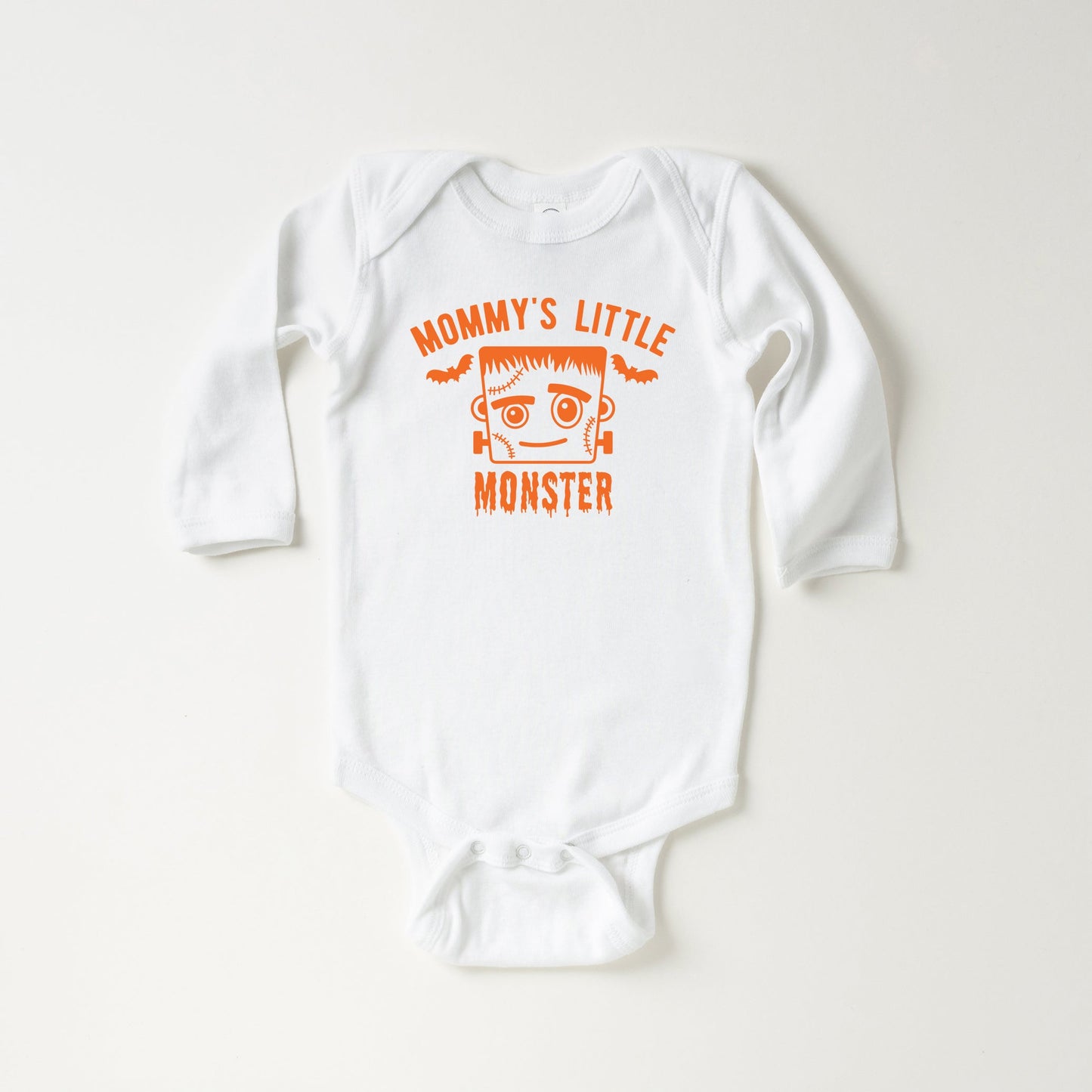 Mommy's Little Monster Boy | Baby Graphic Long Sleeve Bodysuit