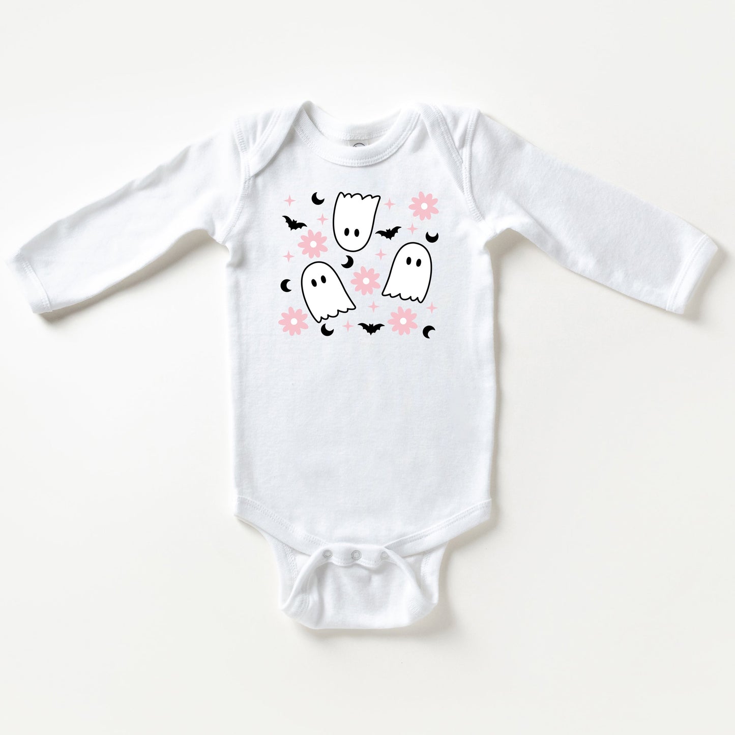 Ghost Flowers | Baby Long Sleeve Bodysuit