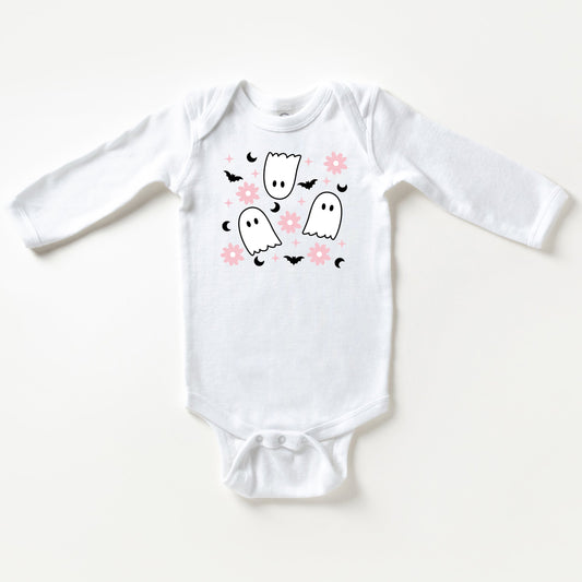 Ghost Flowers | Baby Long Sleeve Bodysuit