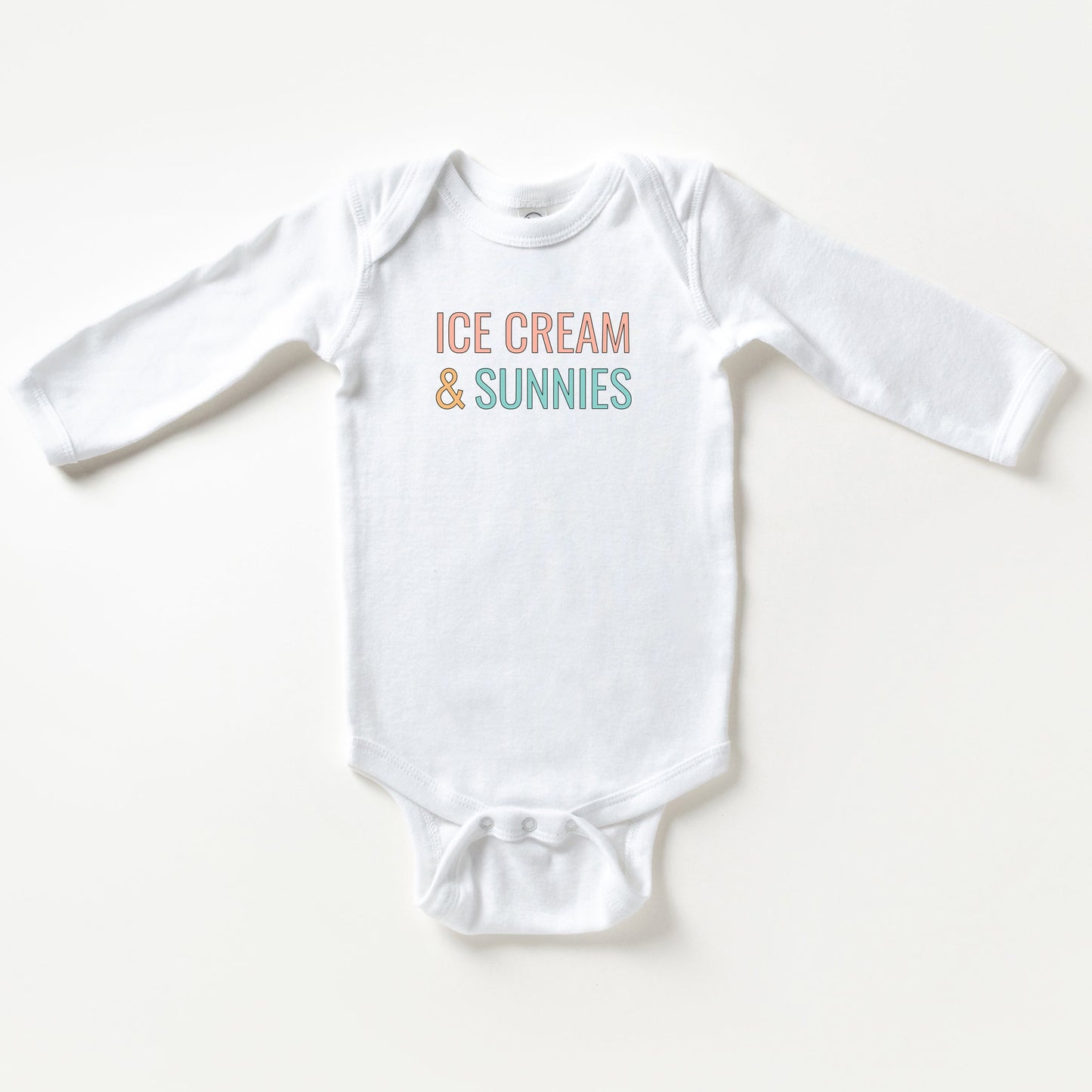 Ice Cream And Sunnies | Baby Long Sleeve Bodysuit