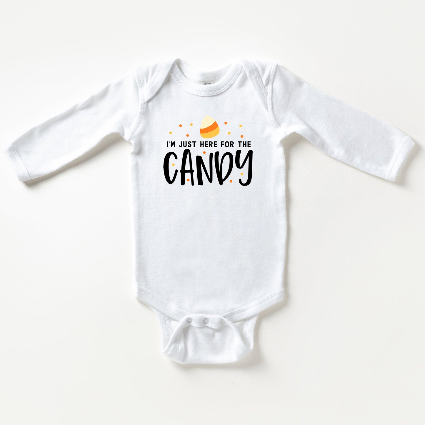 Here For The Candy | Baby Long Sleeve Bodysuit