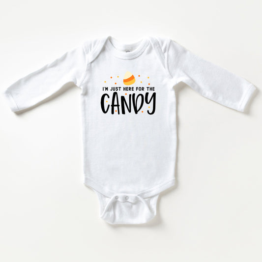 Here For The Candy | Baby Long Sleeve Bodysuit