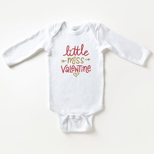 Little Miss Valentine | Baby Long Sleeve Bodysuit