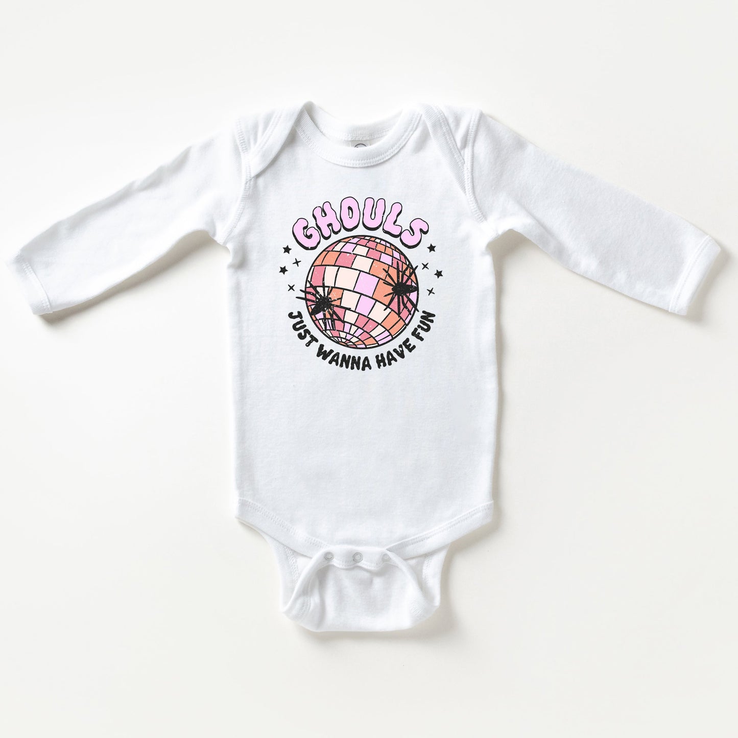 Ghouls Disco Ball | Baby Long Sleeve Bodysuit