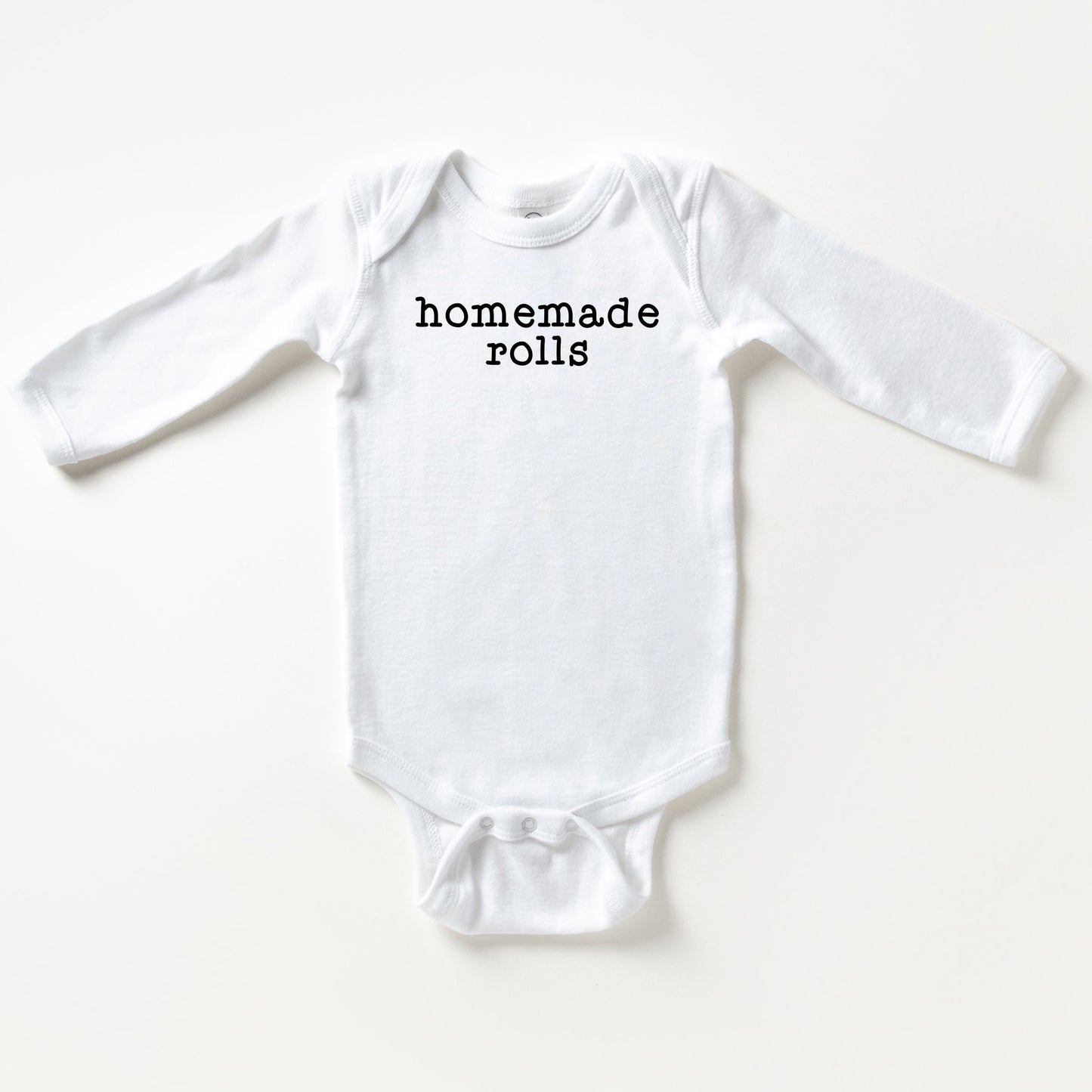 Homemade Rolls Typewriter | Baby Long Sleeve Bodysuit