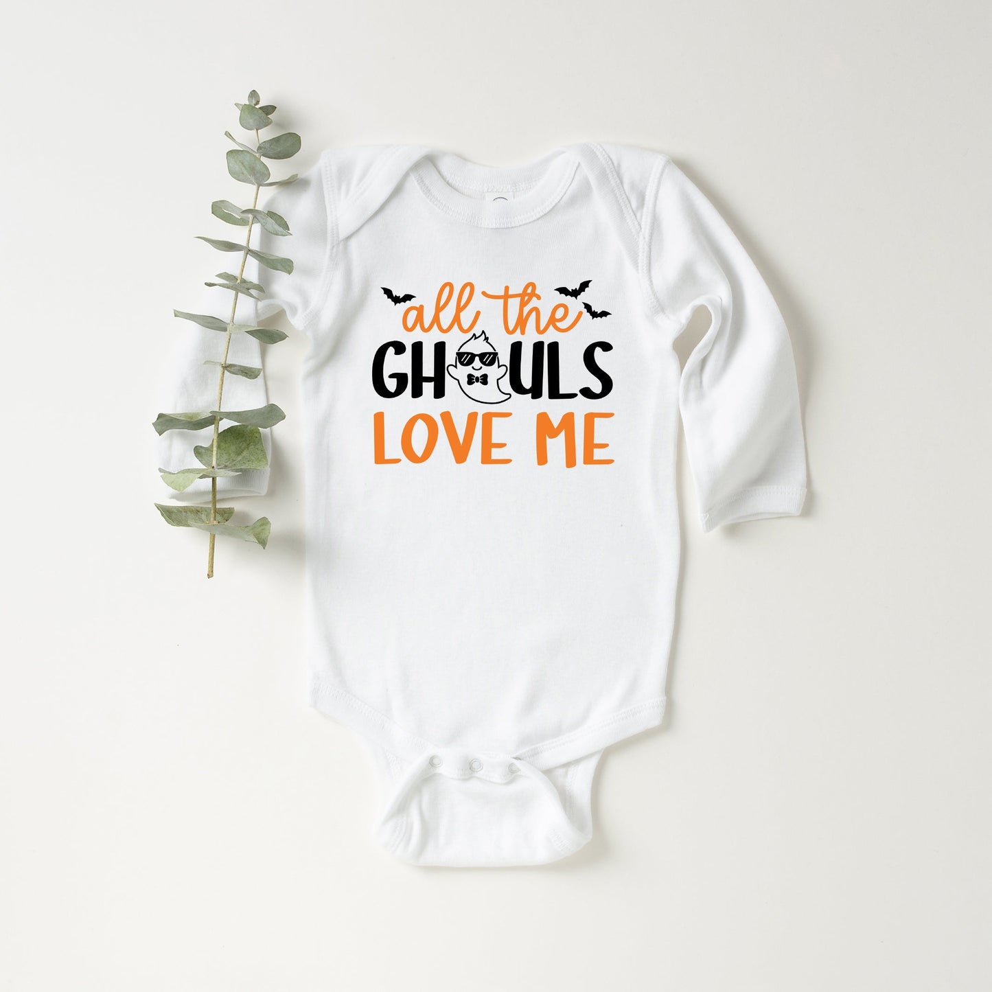 All The Ghouls Love Me Bats | Baby Graphic Long Sleeve Bodysuit