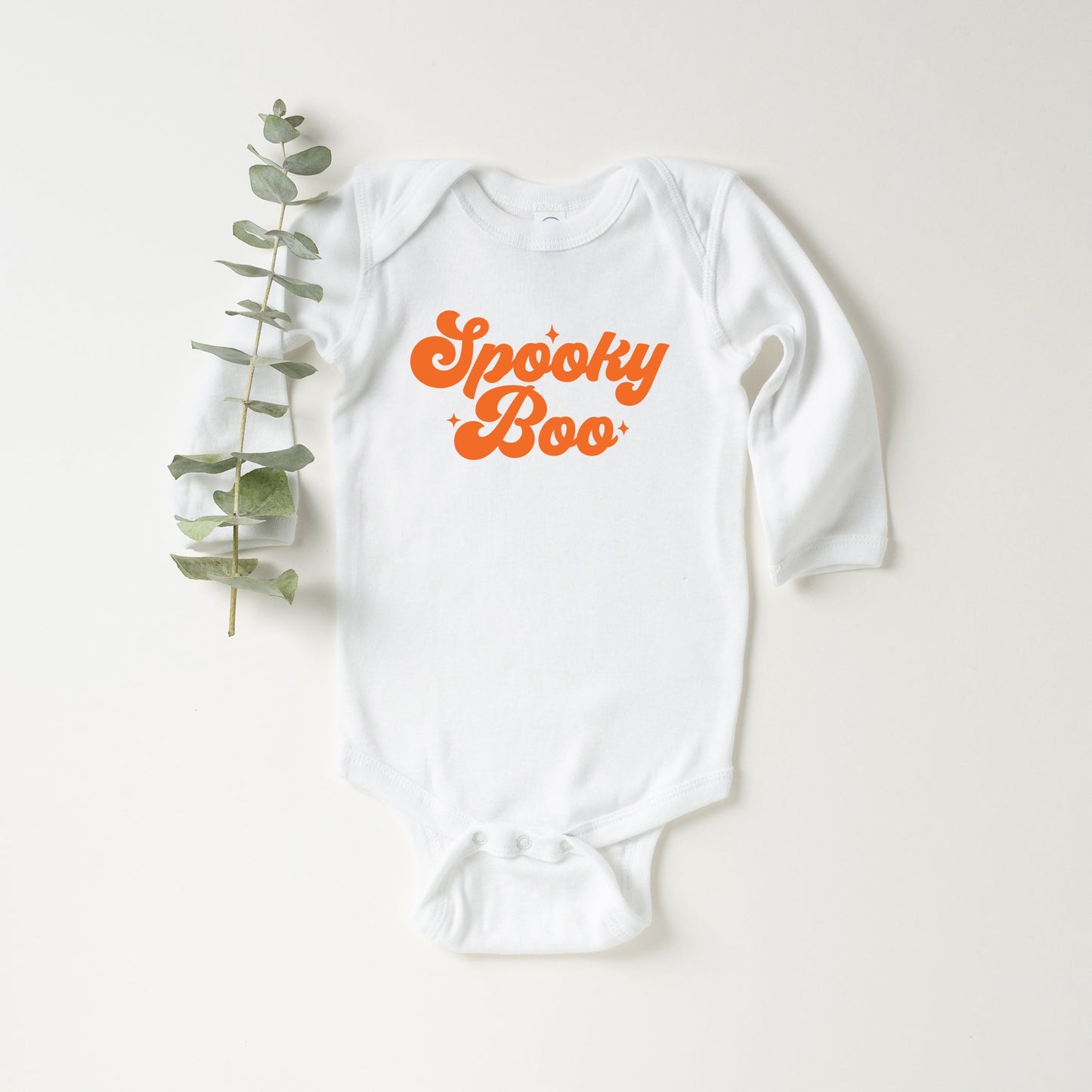 Spooky Boo Stars | Baby Graphic Long Sleeve Bodysuit