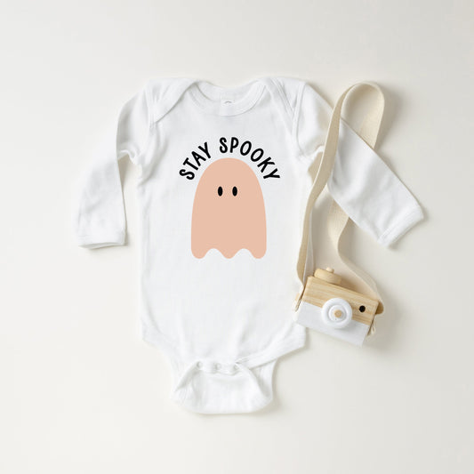 Stay Spooky Ghost | Baby Graphic Long Sleeve Bodysuit
