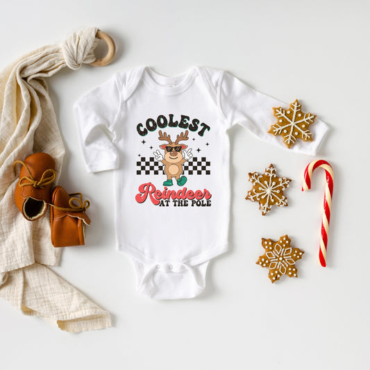 Coolest Reindeer At The Pole | Baby Graphic Long Sleeve Bodysuit