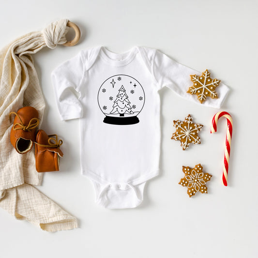 Christmas Snow Globe | Baby Long Sleeve Bodysuit